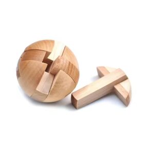 Handcrafted Wooden Sphere Burr Puzzle